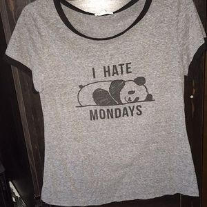 “i hate mondays” panda t-shirt